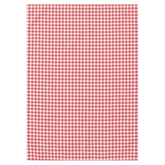 Mellow Classic Gingham - red white check plaid. Tafelkleed (Voorkant)