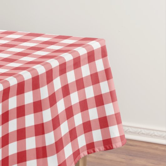 Mellow Classic Gingham - red white check plaid. Tafelkleed (Voorbeeld)