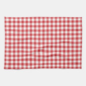 Mellow Classic Gingham - red white check plaid. Theedoek (Horizontaal)