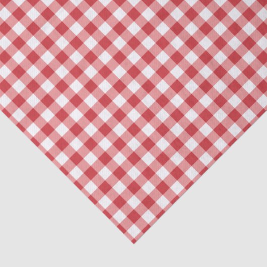 Mellow Classic Gingham - red white check plaid. Tissuepapier (Detail)