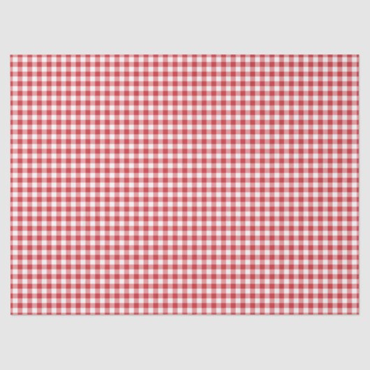 Mellow Classic Gingham - red white check plaid. Tissuepapier (Voorkant)