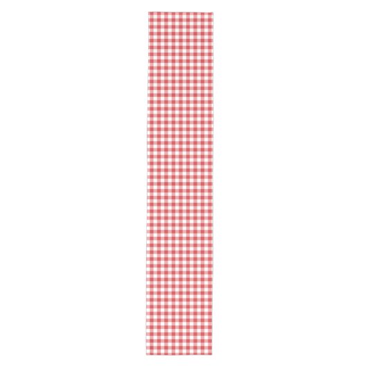 Mellow Classic Gingham - rood wit geruit. Medium Tafelloper (Voorkant)