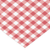 Mellow Classic Gingham - rood wit geruit. Medium Tafelloper (Hoek)