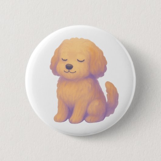 Mellow Cockapoo knop Ronde Button 5,7 Cm (Voorkant)