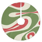 Mellow Flow Trippy Abstract kerstpatroon Kerstboom Rok (Voorkant)