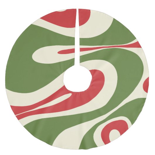 Mellow Flow Trippy Abstract kerstpatroon Kerstboom Rok (Voorkant)