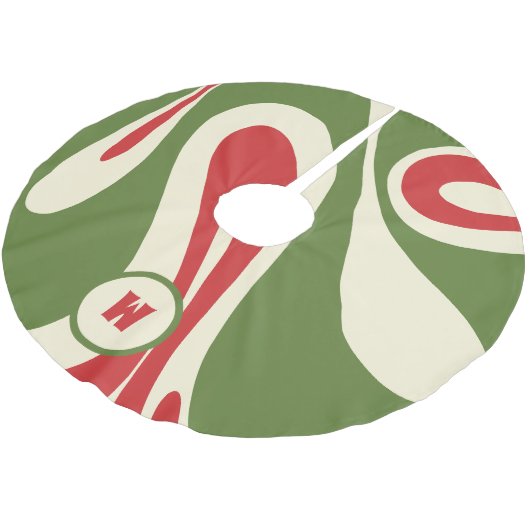 Mellow Flow Trippy Abstract Xmas patroonpatroon In Kerstboom Rok (Gekanteld)