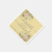 Mellow gele waterverf boho bloem trendy servet (Hoek)