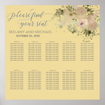 Mellow gele waterverf boho florale trendy