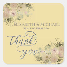 Mellow gele waterverf boho florale trendy