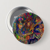 Mellow Hippo Disco Ronde Button 7,6 Cm (Voorkant /achterkant)