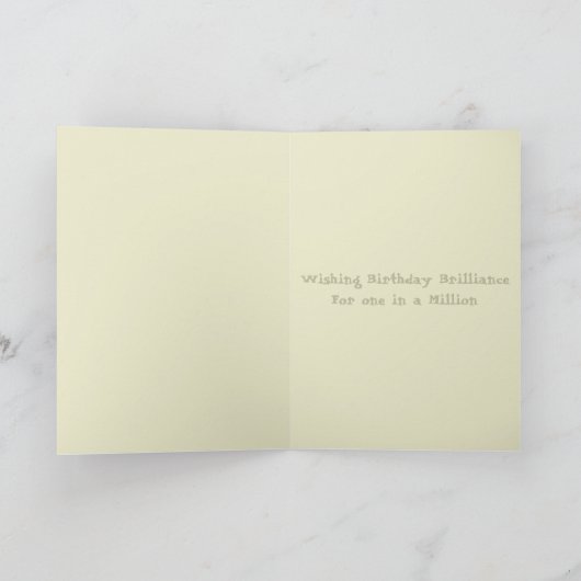 Mellow Light Yellow Birthday Kaart (Binnen)