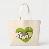 Mellow Monk Cat Jumbo Tote Bag (Voorkant)