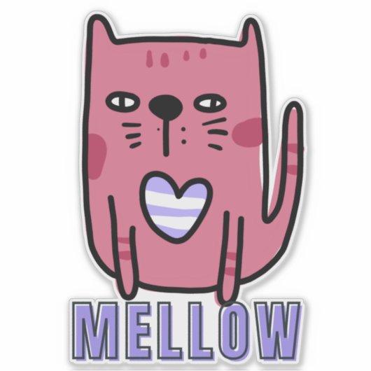 Mellow. Ontdek de vele vormen van de kat Sticker (Voorkant)