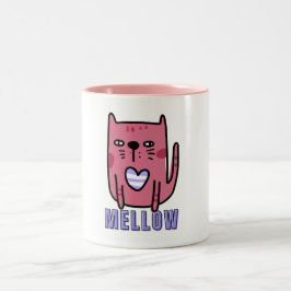 Mellow. Ontdek de vele vormen van de kat Tweekleurige Koffiemok