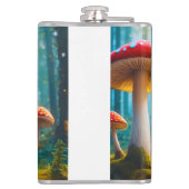 Mellow paddenstoel Vinyl Verpakte Flask Heupfles (Achterkant)