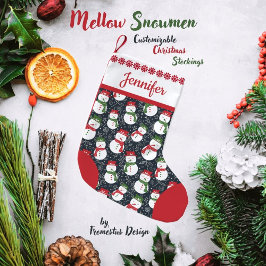 Mellow Sneeuwmannen - Kerstmis rood en groen aanpa Kleine Kerstsok