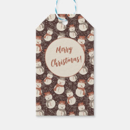 Mellow Sneeuwmannen - Prettig kerstfeest sneeuwman Cadeaulabel