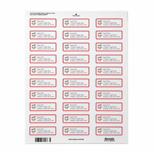 Mellow Snowmen - Christmas red white and green. Etiket (Full Sheet)