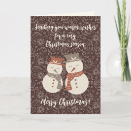 Mellow Snowmen - Vrolijk Kerstfeest! bewerkbaar ro Feestdagen Kaart