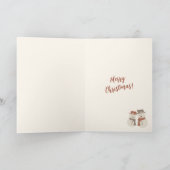 Mellow Snowmen - Vrolijk Kerstfeest! bewerkbaar ro Feestdagen Kaart (Binnen)
