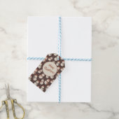 Mellow Snowmen - Vrolijke kerst sneeuwpop rood v2. Cadeaulabel (Met Touw)