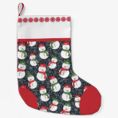 Mellow Snowmen - Xmas red and green. Kleine Kerstsok (Voorkant)