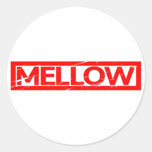 Mellow Stamp Ronde Sticker (Voorkant)