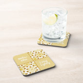 Mellow vibes leven licht zomer thema bier onderzetter (Rechterzijde)