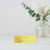 Mellow Yellow Calling Card - Gepersonaliseerd Contactkaartje (Staand voorkant)