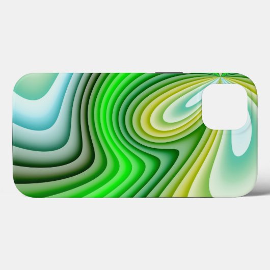 Mellow Yellow en Green Waves Case-Mate iPhone Case (Achterkant (horizontaal))