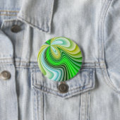 Mellow Yellow en Green Waves Ronde Button 7,6 Cm (In situ)