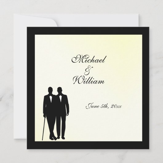 Mellow Yellow Gay Weddenschap Kaart (Achterkant)