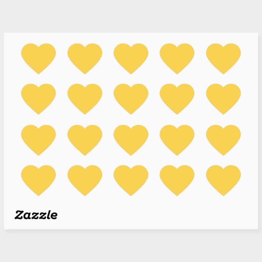 Mellow Yellow (goudkleurig), Hart Sticker (Vel)
