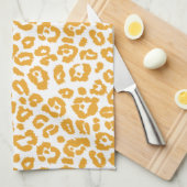 Mellow Yellow Leopard Pattern Theedoek (Quarter Fold)