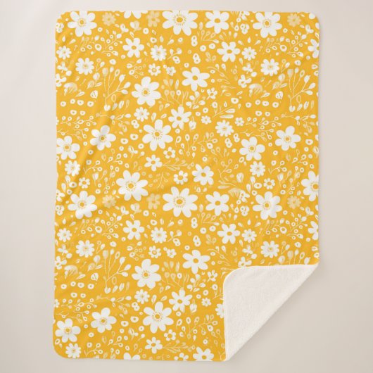 Mellow Yellow Sherpa Blanket Deken (Voorkant)