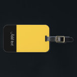 Mellow Yellow Sjabloon Bagagelabel<br><div class="desc">Mellow Yellow,  effen kleuren,  aanpasbaar. Voeg je eigen tekst toe.</div>