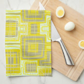 Mellow Yellow squared Theedoek (Quarter Fold)