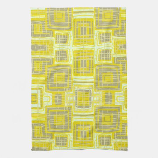 Mellow Yellow squared Theedoek (Verticaal)
