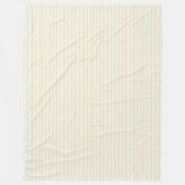 Mellow Yellow Witte Strepen   Fleece Deken (Voorkant)