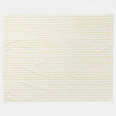 Mellow Yellow Witte Strepen   Fleece Deken (Voorkant (Horizontaal))