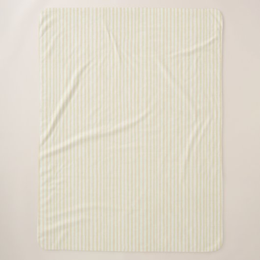 Mellow Yellow Witte Strepen Sherpa Deken (Voorkant)