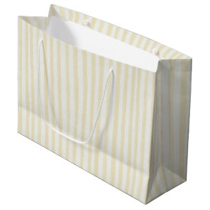Mellow Yellow Witte Strepen Verjaardag Groot Cadeauzakje