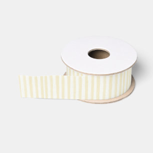 Mellow Yellow Witte Strepen Verjaardag Grosgrain Lint