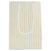 Mellow Yellow Witte Strepen Verjaardag Medium Cadeauzakje (Achterkant)