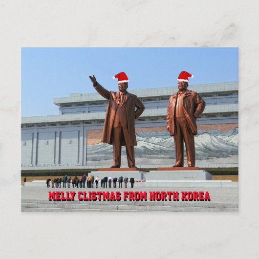 Melly Clistmas uit Noord-Korea Briefkaart (Voorkant)