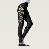 Melly white gold Handwriting Hose Leggings (Rechts)