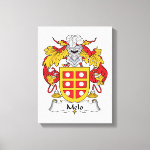 Melo Family Crest Canvas Afdruk