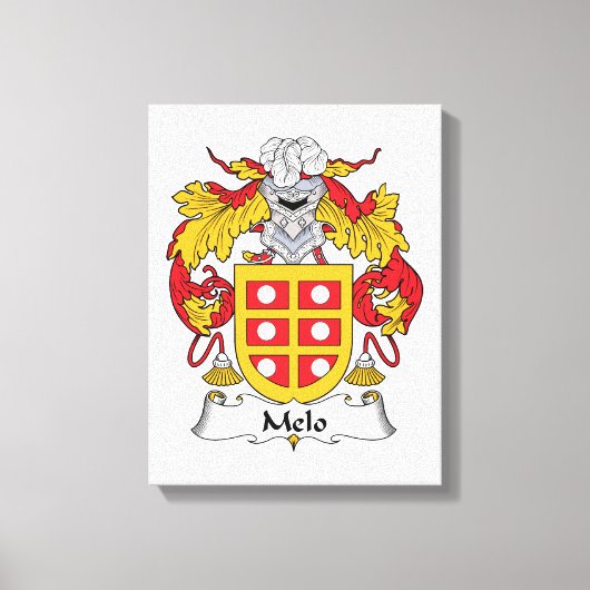 Melo Family Crest Canvas Afdruk (Voorkant)