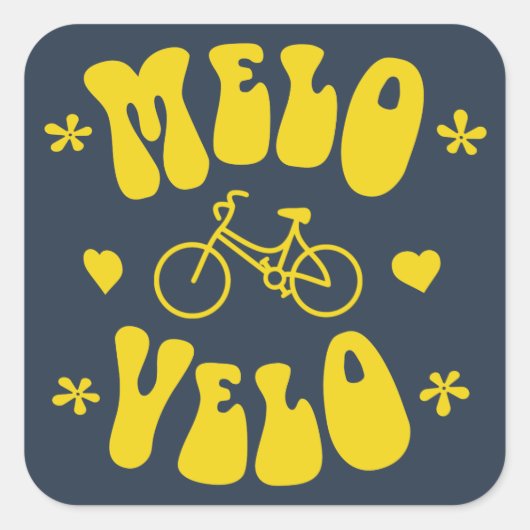 Melo Velo Vierkante Sticker (Voorkant)